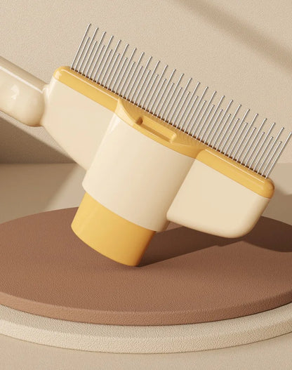 Self-Cleaning Pet Grooming Brush – One-Click Deshedding & Massage Comb for Dogs & Cats