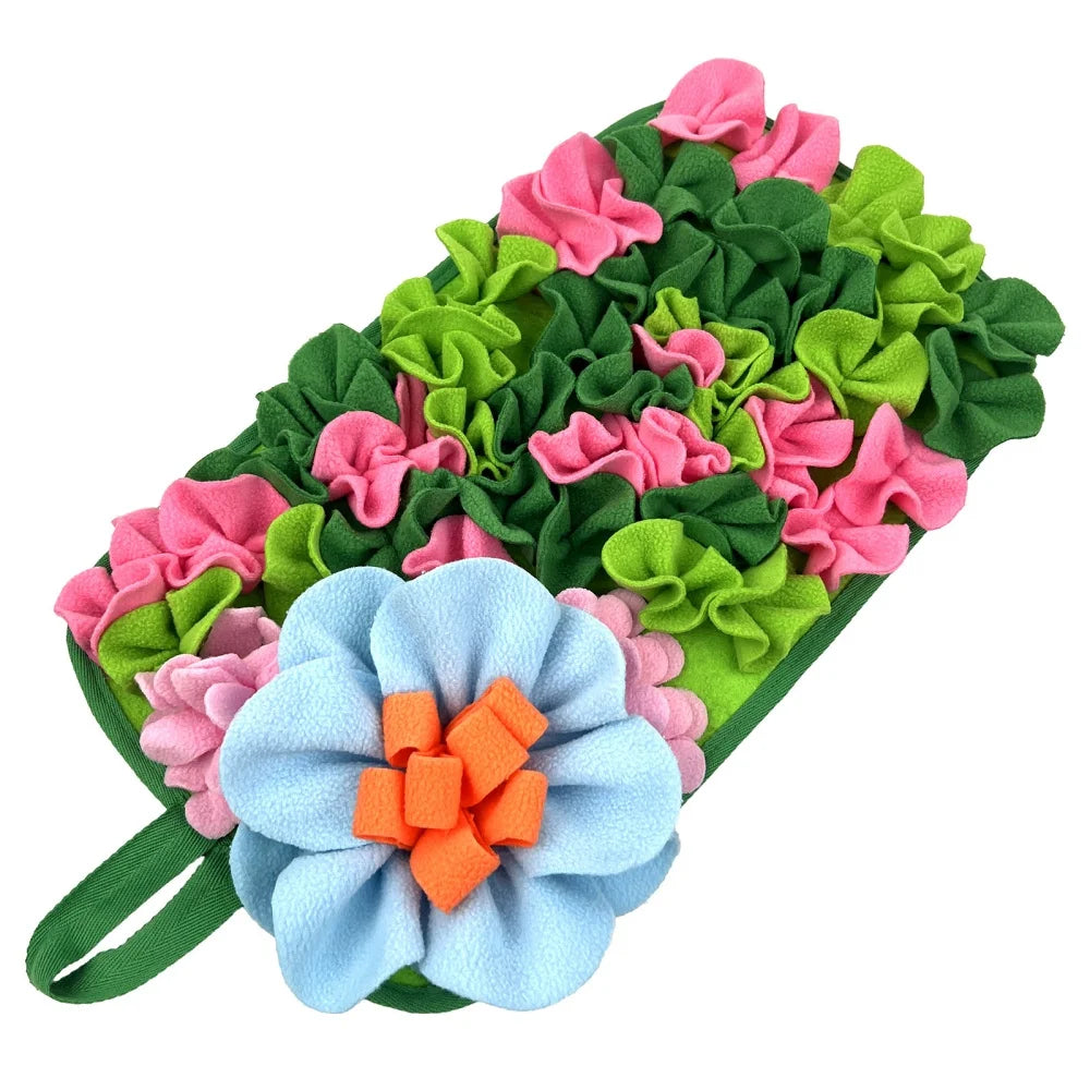 Interactive Floral Feeding Mat for Rabbits