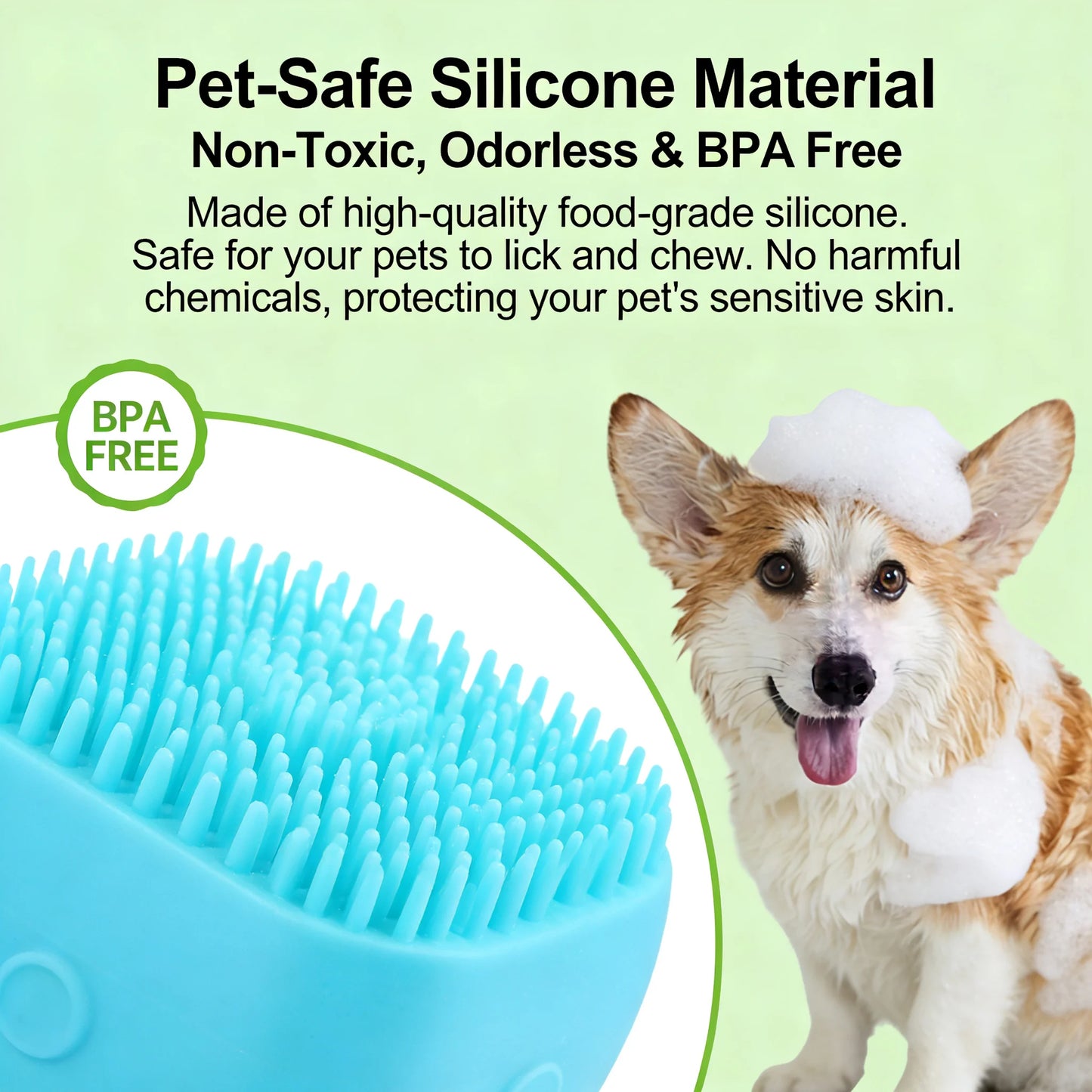 2-in-1 Pet Bath & Massage Brush