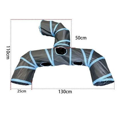 Foldable Pet Tunnel Toy – Interactive Play Tube for Cats & Rabbits