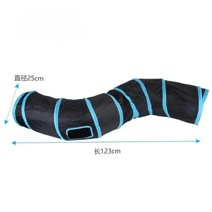 Foldable Pet Tunnel Toy – Interactive Play Tube for Cats & Rabbits